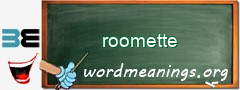 WordMeaning blackboard for roomette